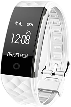 Sports Fitness Tracker ZIMINGU S2 Waterproof Smart Bracelet with Heart Rate Monitor Pedometer Call Reminder OLED Touch Screen Bluetooth Wristband with Calories Tracker(White)