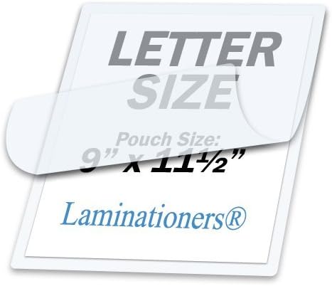 5 Mil Clear Letter Size Thermal Laminating Pouches 9 X 11.5 Qty 100 Hot Glossy Thermal Lamination Sheet Laminator Pockets 9x11.5 by Laminationers