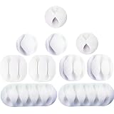 Bluegogo Cable Clips - Self-Adhesive Desk Cable Organizer, Durable Cord Management, Wire Holder, Wire Management System, Pack of 10, White