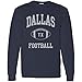 Dallas Classic Football Arch American Football Team Long Sleeve T Shirt - 2X-Large - Navy