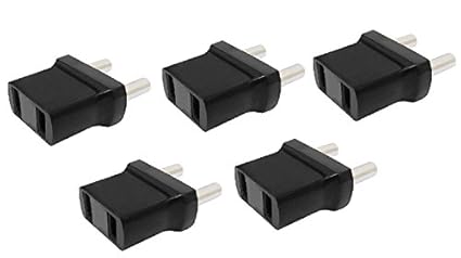 Teflon 2 Pin Conversion Plug Flat To Normal Indian Socket 2X (Pack Of 5) Only From M.P.Enterprises