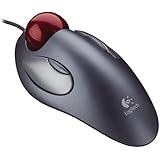 Logitech Trackman Marble Mouse, Four-Button, Programmable, Dark Gray