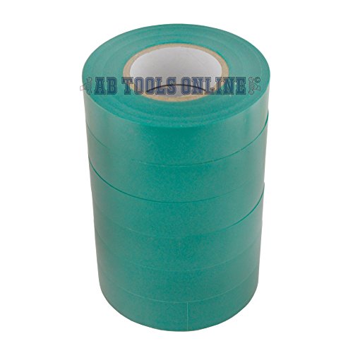 PVC Insulation Electricians Electrical Tape Green 6 Reels Flame Retardant