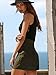 MakeMeChic Women's Casual Faux Suede Button Front A Line Mini Skirt
