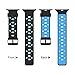Hflong 42mm Apple Watch Band, Adjustable Strap, Soft Silicone Watchband Replacement for iWatch Band With Free Protective Case, Glass Screen Protector(black/blue-42mm)