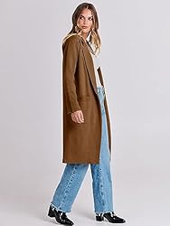 ANRABESS Long Cardigans for Women Lapel 2023 Fall