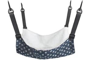 Pet Hanging Bed Cat Hammock for Cage Soft Reversible Hammock with Adjustable Straps for Kitten Puppy Cats Small Dogs Rabbits