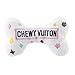 Haute Diggity Dog White Chewy Vuiton Bone, Plush Designer Dog Toys with Interactive Squeaker, Stimulating Pet Enrichment, Machine-Washable & Safe Materials for All Breeds, Size Medium