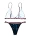 RUUHEE Women 2 Pcs Bikini Set Sexy Top Brazilian Bottom Velvet Swimsuit Swimwear (L(US Size 6-8), B972)