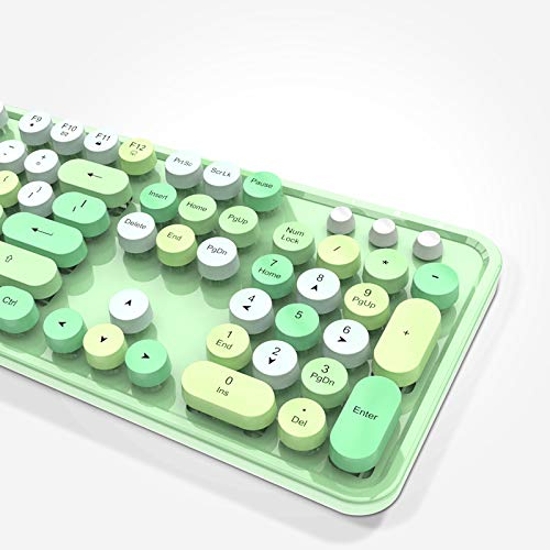 Wireless Keyboard and Mouse Combo MOFII Full-Sized 104-Key Cute Round Keycaps Keyboard, 2.4GHz Dropout-Free Connection… - Image 2