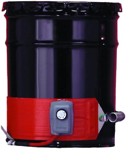 BriskHeatDPCS11 DPCS Standard Heavy Duty Poly Drum Heater, Fits 15-Gallon Poly Drums, 2-Layer Reinforced Silicone Rubber, W x L: 4 x 44-Inch, Diameter: 14-Inch, 120VAC