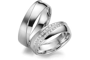 Silver Wedding Ring Sets 925 Sterling Silver Couple Matching Wedding Ring Set Personalized Man and woman Silver Wedding Ring 