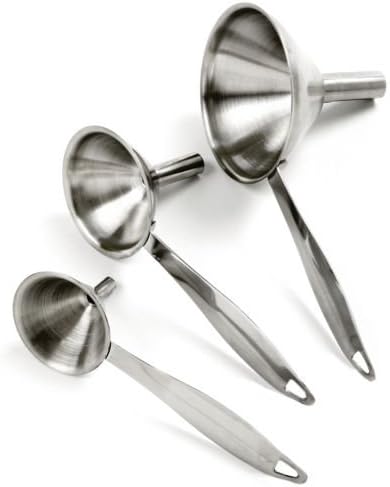 New Funnel Set with Long Handles Stainless Steel Set of 3