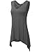 R-Jun Women Sexy V-Neck Top Flowy Casual Loose Tank Tops Summer Sleeveless Comfy Solid Basic Tunic
