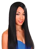 Remy Blue 100% Human Hair Brazilian Yaki Straight Hair - Pre-Colored Weave Hair Extensions for Sew In or Glue In