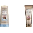 Jergens Natural Glow In Shower Lotion, Self Tanner for Medium to Deep Skin Tone & Natural Glow Self Tanner Lotion, Daily Sunless Fake Tanning, Medium to Deep Skin Tone, Daily Moisturizer