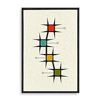 Framed Canvas Wall Art Abstract Colorful Canvas Prints Home Artwork Decoration for Living Room,Bedroom - 16x24 inches