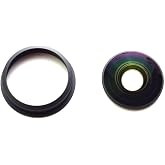 Jakoly [1 Pcs] Camera Lens Glass Replacement for Insta360 X4, 360&deg; Lens Repair Part with Mounting Ring, Compatible with Insta 360 X4 Action Camera Accessories (Version 2)