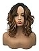 Wiginway Medium Curly Wavy Auburn Blend Wigs for Black Women Synthetic Wig Natural Looking