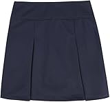 French Toast School Uniform Girls Kick Pleat Scooter, Navy, Medium (7/8)
