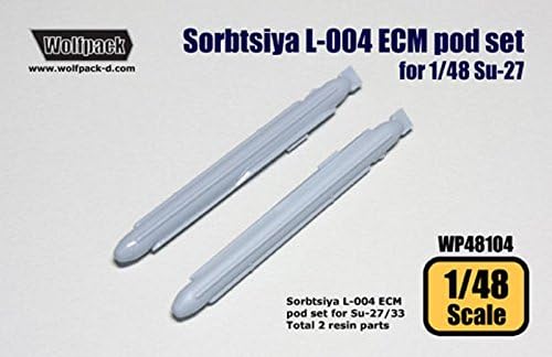 Wolfpack 1:48 Sorbtsiya L-004 ECM Pod Set for Su-27 - Resin Detail #WP48104