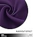 NICETOWN Blackout Draperies Curtains 84 Long - Easy Care Thermal Insulated Rod Pocket Blackout Curtains/Draperies for Patio Door - 1 Pair, Royal Purple, 42 inches Wx84 L