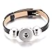 Soleebee Multicolor Adjustable Alloy Leather Beads Snap Button Bracelet Fit 18mm Charms (Pack of 15)