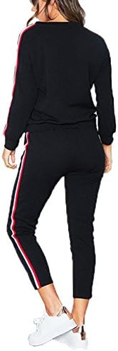 SOMTHRON Women's 2 Piece Set Tracksuit Side Striped Active Sport Loungewear