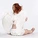 SEVADA Angel Wings for Girls, Christmas Angel Costume Wings, White Feather Angel Wing, Cosplay Accessories Christmas Wings for Kids Children Women