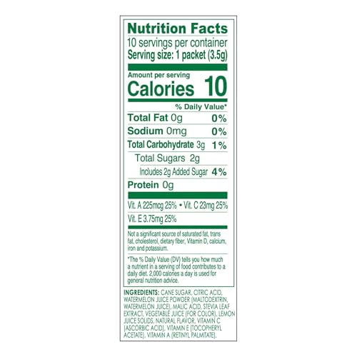 TRUE LEMON KIDS WILD WATERMELON (10 PACKETS) – HYDRATION FOR KIDS – NO PRESERVATIVES, NO ARTIFICIAL FLAVORS & SWEETENERS – LOW SUGAR WATER FLAVORING – JUICE POWDERED DRINK MIX