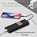 iWALK 20000mAh Power Bank Quick Charge QC3.0/2.0 Built-in Type-C & Micro USB Cables, Portable Charger External Battery Pack Compatible with iPhone XS X 8 7 6 5 SE Plus,Samsung S9/S8/S7 and More（Black）