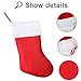 SHareconn Christmas Stockings,5 Pack 16 Inch Big Christmas Kids Gift Stocking Bags and Christmas Hanging Socks for Gift Holding,Party Decoration DIY Craft (Red & White)