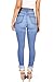 Vibrant Women's Juniors Ripped Rise Skinny Jeans