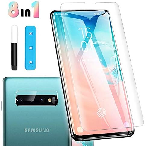 Tempered Glass Screen Protector for Galaxy S10 Plus[6.4"], Touch Responsive, Include a Camera Lens Protector and Installation Tools[Case Friendly][Full Coverage][HD Clear]