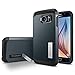 Spigen Tough Armor Galaxy S6 Case with Kickstand and Air Cushion Techonology for Galaxy S6 2015 - Metal Slate