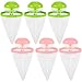 Alphatool 6 Pcs Washing Machine Floating Lint Mesh Bag- Reusable Flower Type Hair Removal Catcher Laundry Filter Net Pouch for Washing Machine Hair Filter (Green&Pink)