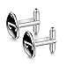 JIAYIQI Gorgeous Crystal Cabochon Art J-Letter Cufflinks for Gentlemen Formal Wear Shirts
