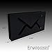 Mail Holder Metal Desktop Letter Shape Cutout Holder with Wall Mounts File Stand Organizer Keep Neat for Office Home School (Black, 8.5