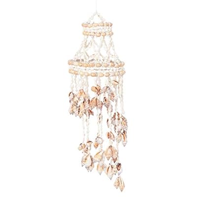 Juvale Seashell Wind Chimes, Beach Home Decor (5.5 x 17.5 Inches) 41NmQrgBMWL