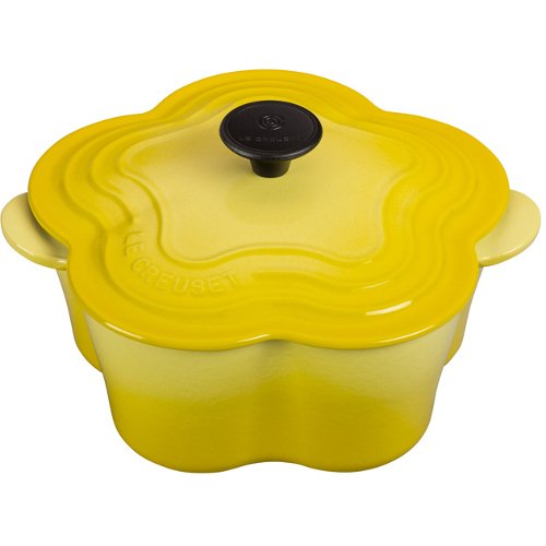 Le Creuset Soleil Enameled Cast Iron 2.25 Quart Flower-Shaped Cocotte