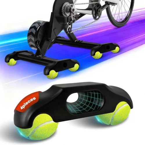 4 Pieces Rocker Plate Feet, Indoor Cycling Snap Rocker Feet, Portable Wippplatten-Bike Trainer, Tennisballfüße für Wahoo Kickr Core 2 Roller Trainer, Contains 8 Tennis Balls.