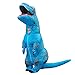 Kids T-Rex Dinosaur Inflatable Costume Halloween Cosplay Blow Up Suit Fancy Dress Outfit for Child (Kids, Blue)