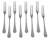Seikei Bistro Appetizer Cocktail and Fruit Forks - 8 Piece Set - Stainless Steel