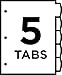 Avery Big Tab Reversible Fashion Dividers, Emojis, 5-Tab Set (24974)