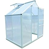 Palm Springs 6ft x 4ft Aluminum Walk in Greenhouse with polycarbonate panels