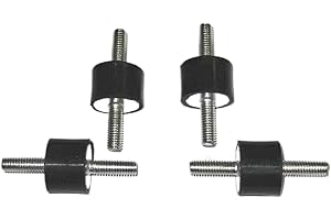 JINLANONLY 4pcs M8x20 D30xH30 Rubber Isolation Mounts, Anti Vibration Isolation Mounts, Cylindrical Rubber Mounts Shock Absorber Steering Damper for Car Boat Motor Bobbins