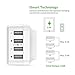Syncwire 34W 4-Port USB Wall Charger, Multi-Port [Foldable US Plug] Travel Power Adapter with Interchangeable UK/EU Plug for Apple iPhone, iPad, Samsung, Android Phones, Tablets & More