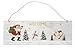 Juvale Christmas Welcome Sign - Rustic Metal Door Wall Hanging Decoration, Santa Claus, Tree and Snowman Design, Indoor Outdoor Horizontal Sign for Home, Classroom, Office, 16 x 5.8 Inches