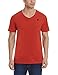 G-STAR Raw Men's Odyno Short Sleeve V-Neck Tee in Compact Jersey Antic Red