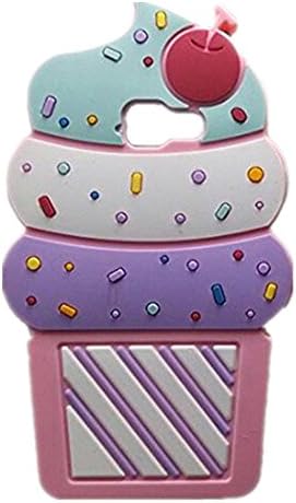 Galaxy A5(2017) case/A520 Silicone Cartoon Case,Three cray ice Cream 3D Soft Rubber Cover Case For Samsung Galaxy A5(2017)/A520